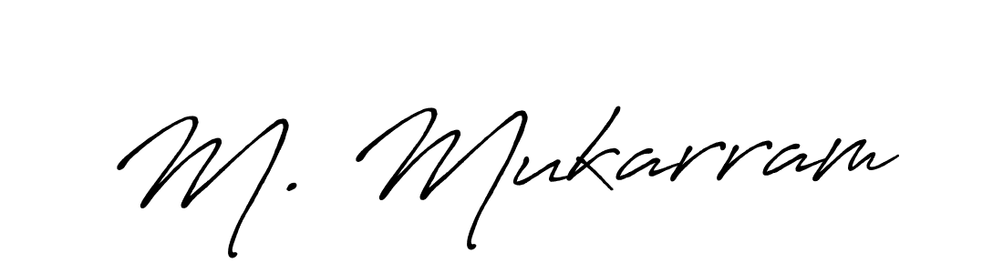 Antro_Vectra_Bolder is a professional signature style that is perfect for those who want to add a touch of class to their signature. It is also a great choice for those who want to make their signature more unique. Get M. Mukarram name to fancy signature for free. M. Mukarram signature style 7 images and pictures png