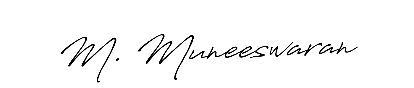 Also we have M. Muneeswaran name is the best signature style. Create professional handwritten signature collection using Antro_Vectra_Bolder autograph style. M. Muneeswaran signature style 7 images and pictures png