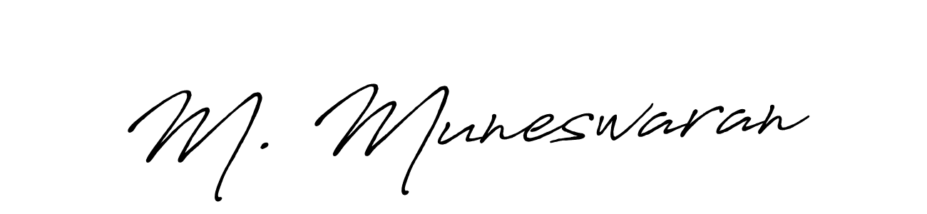 How to make M. Muneswaran signature? Antro_Vectra_Bolder is a professional autograph style. Create handwritten signature for M. Muneswaran name. M. Muneswaran signature style 7 images and pictures png