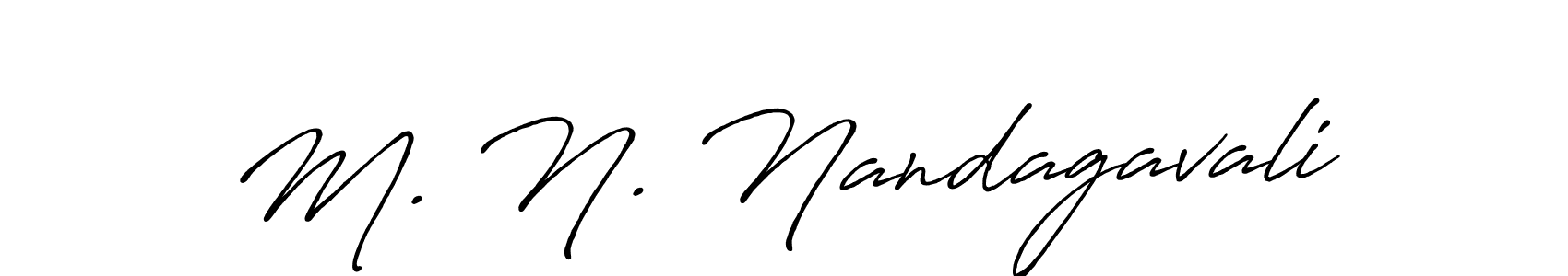 Make a beautiful signature design for name M. N. Nandagavali. With this signature (Antro_Vectra_Bolder) style, you can create a handwritten signature for free. M. N. Nandagavali signature style 7 images and pictures png