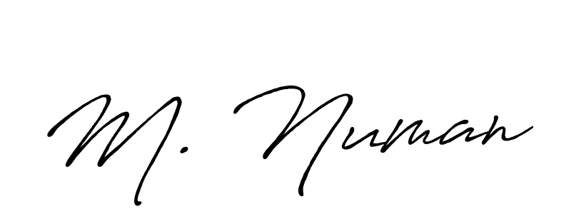 Design your own signature with our free online signature maker. With this signature software, you can create a handwritten (Antro_Vectra_Bolder) signature for name M. Numan. M. Numan signature style 7 images and pictures png