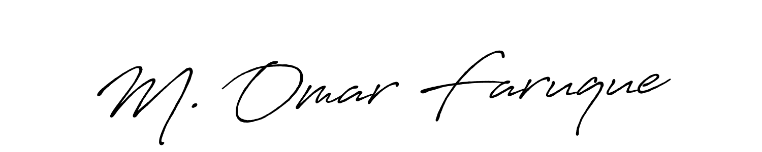 Create a beautiful signature design for name M. Omar Faruque. With this signature (Antro_Vectra_Bolder) fonts, you can make a handwritten signature for free. M. Omar Faruque signature style 7 images and pictures png