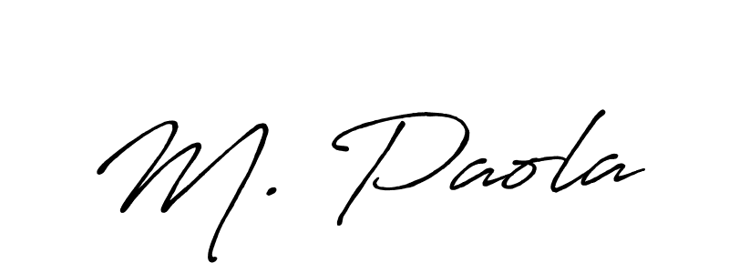 Once you've used our free online signature maker to create your best signature Antro_Vectra_Bolder style, it's time to enjoy all of the benefits that M. Paola name signing documents. M. Paola signature style 7 images and pictures png