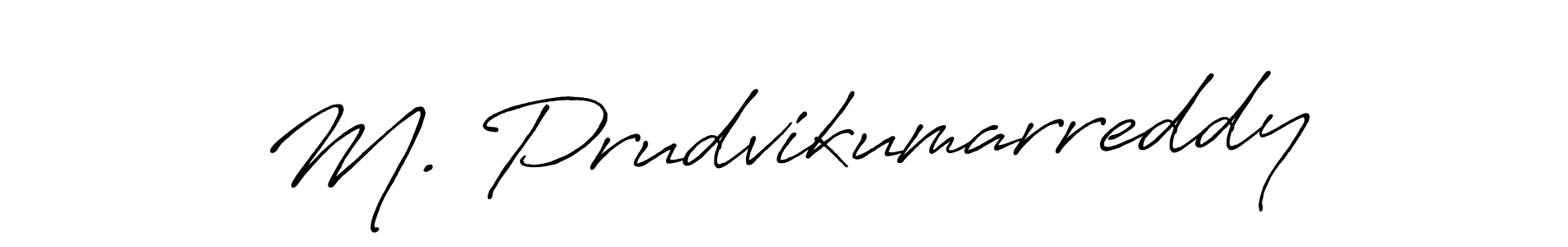 Make a beautiful signature design for name M. Prudvikumarreddy. With this signature (Antro_Vectra_Bolder) style, you can create a handwritten signature for free. M. Prudvikumarreddy signature style 7 images and pictures png