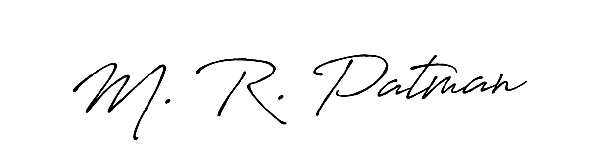 if you are searching for the best signature style for your name M. R. Patman. so please give up your signature search. here we have designed multiple signature styles  using Antro_Vectra_Bolder. M. R. Patman signature style 7 images and pictures png