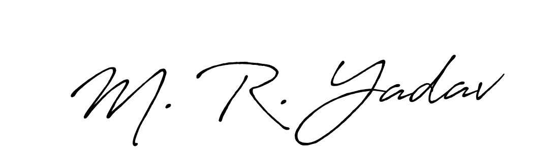 Similarly Antro_Vectra_Bolder is the best handwritten signature design. Signature creator online .You can use it as an online autograph creator for name M. R. Yadav. M. R. Yadav signature style 7 images and pictures png