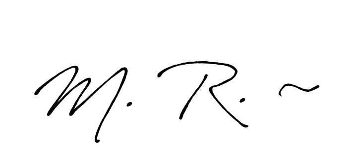 Similarly Antro_Vectra_Bolder is the best handwritten signature design. Signature creator online .You can use it as an online autograph creator for name M. R. ~. M. R. ~ signature style 7 images and pictures png