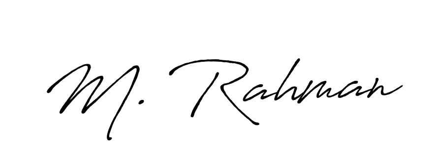 Similarly Antro_Vectra_Bolder is the best handwritten signature design. Signature creator online .You can use it as an online autograph creator for name M. Rahman. M. Rahman signature style 7 images and pictures png