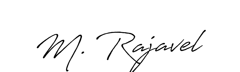 if you are searching for the best signature style for your name M. Rajavel. so please give up your signature search. here we have designed multiple signature styles  using Antro_Vectra_Bolder. M. Rajavel signature style 7 images and pictures png