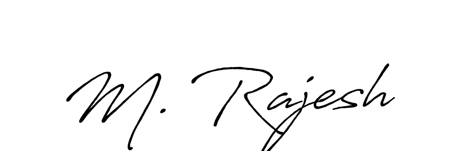 Create a beautiful signature design for name M. Rajesh. With this signature (Antro_Vectra_Bolder) fonts, you can make a handwritten signature for free. M. Rajesh signature style 7 images and pictures png