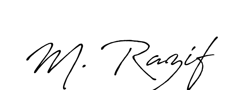 Also You can easily find your signature by using the search form. We will create M. Razif name handwritten signature images for you free of cost using Antro_Vectra_Bolder sign style. M. Razif signature style 7 images and pictures png