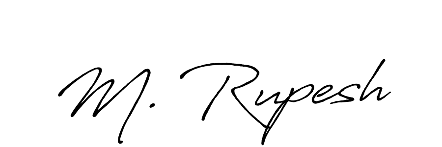 Use a signature maker to create a handwritten signature online. With this signature software, you can design (Antro_Vectra_Bolder) your own signature for name M. Rupesh. M. Rupesh signature style 7 images and pictures png