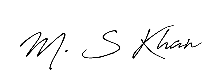 Use a signature maker to create a handwritten signature online. With this signature software, you can design (Antro_Vectra_Bolder) your own signature for name M. S Khan. M. S Khan signature style 7 images and pictures png