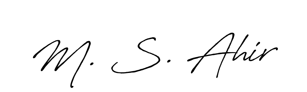 It looks lik you need a new signature style for name M. S. Ahir. Design unique handwritten (Antro_Vectra_Bolder) signature with our free signature maker in just a few clicks. M. S. Ahir signature style 7 images and pictures png