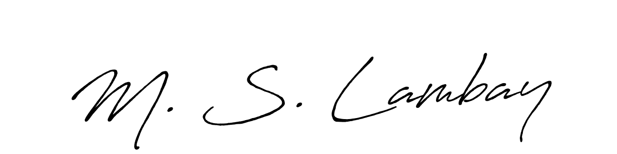 You can use this online signature creator to create a handwritten signature for the name M. S. Lambay. This is the best online autograph maker. M. S. Lambay signature style 7 images and pictures png