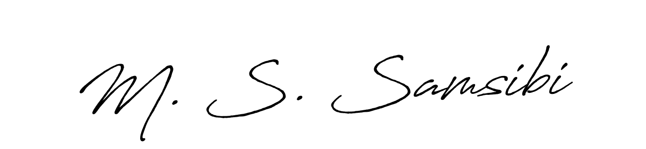 M. S. Samsibi stylish signature style. Best Handwritten Sign (Antro_Vectra_Bolder) for my name. Handwritten Signature Collection Ideas for my name M. S. Samsibi. M. S. Samsibi signature style 7 images and pictures png