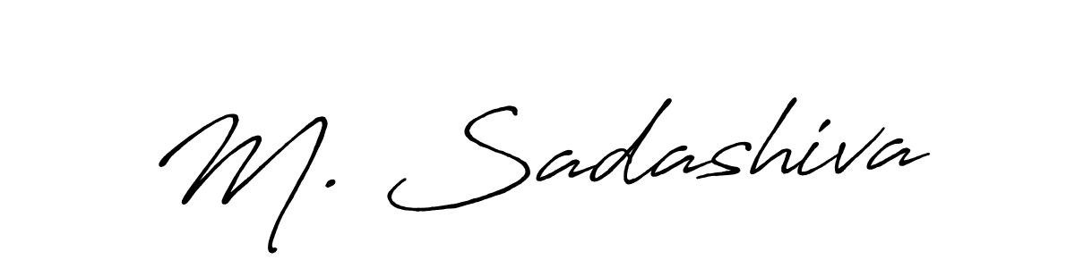 Make a short M. Sadashiva signature style. Manage your documents anywhere anytime using Antro_Vectra_Bolder. Create and add eSignatures, submit forms, share and send files easily. M. Sadashiva signature style 7 images and pictures png