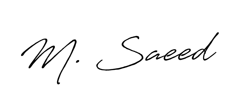 Use a signature maker to create a handwritten signature online. With this signature software, you can design (Antro_Vectra_Bolder) your own signature for name M. Saeed. M. Saeed signature style 7 images and pictures png