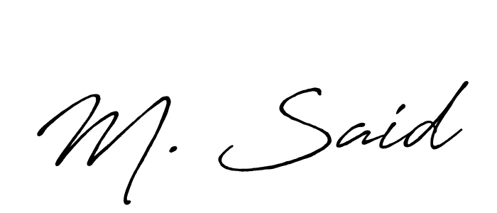 How to make M. Said name signature. Use Antro_Vectra_Bolder style for creating short signs online. This is the latest handwritten sign. M. Said signature style 7 images and pictures png