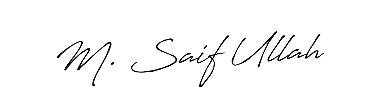 You can use this online signature creator to create a handwritten signature for the name M. Saif Ullah. This is the best online autograph maker. M. Saif Ullah signature style 7 images and pictures png