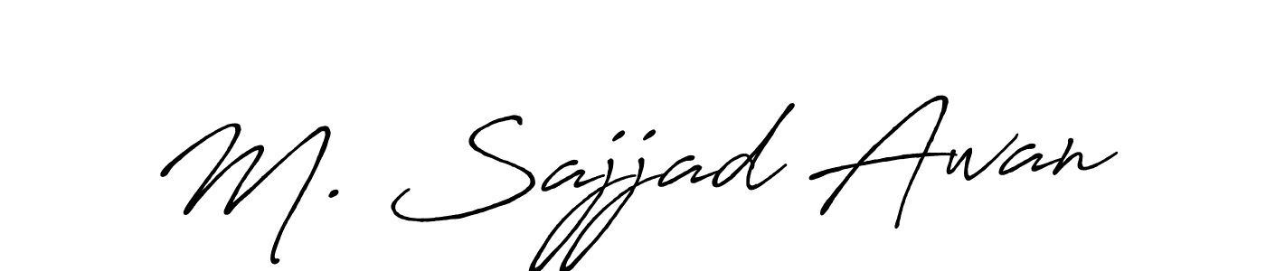 Antro_Vectra_Bolder is a professional signature style that is perfect for those who want to add a touch of class to their signature. It is also a great choice for those who want to make their signature more unique. Get M. Sajjad Awan name to fancy signature for free. M. Sajjad Awan signature style 7 images and pictures png