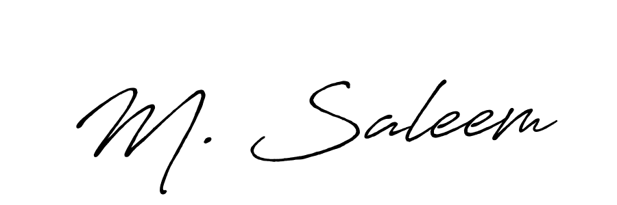 Also we have M. Saleem name is the best signature style. Create professional handwritten signature collection using Antro_Vectra_Bolder autograph style. M. Saleem signature style 7 images and pictures png