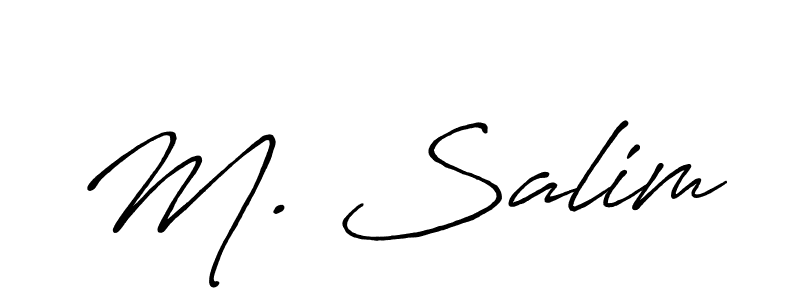 Also we have M. Salim name is the best signature style. Create professional handwritten signature collection using Antro_Vectra_Bolder autograph style. M. Salim signature style 7 images and pictures png