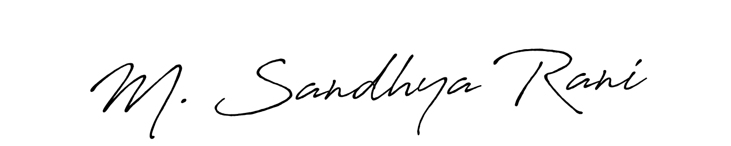 Antro_Vectra_Bolder is a professional signature style that is perfect for those who want to add a touch of class to their signature. It is also a great choice for those who want to make their signature more unique. Get M. Sandhya Rani name to fancy signature for free. M. Sandhya Rani signature style 7 images and pictures png