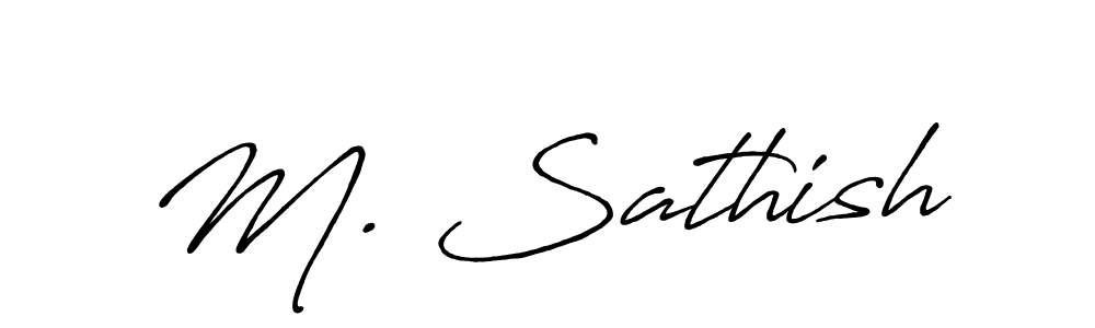 Similarly Antro_Vectra_Bolder is the best handwritten signature design. Signature creator online .You can use it as an online autograph creator for name M. Sathish. M. Sathish signature style 7 images and pictures png