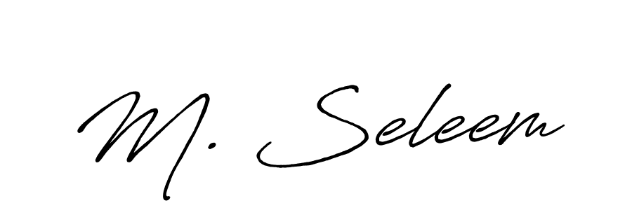 Create a beautiful signature design for name M. Seleem. With this signature (Antro_Vectra_Bolder) fonts, you can make a handwritten signature for free. M. Seleem signature style 7 images and pictures png