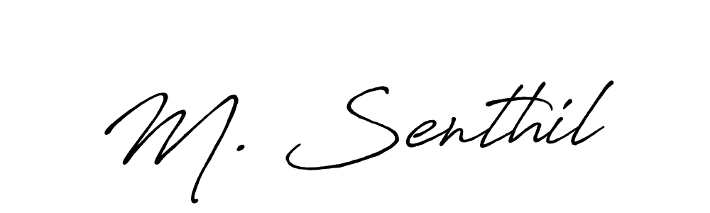 M. Senthil stylish signature style. Best Handwritten Sign (Antro_Vectra_Bolder) for my name. Handwritten Signature Collection Ideas for my name M. Senthil. M. Senthil signature style 7 images and pictures png