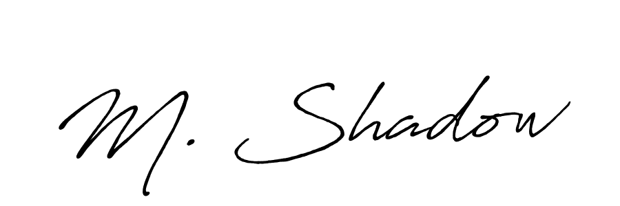 How to make M. Shadow name signature. Use Antro_Vectra_Bolder style for creating short signs online. This is the latest handwritten sign. M. Shadow signature style 7 images and pictures png