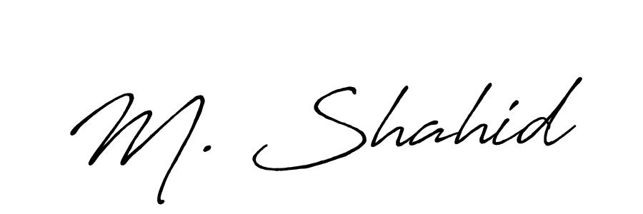 The best way (Antro_Vectra_Bolder) to make a short signature is to pick only two or three words in your name. The name M. Shahid include a total of six letters. For converting this name. M. Shahid signature style 7 images and pictures png