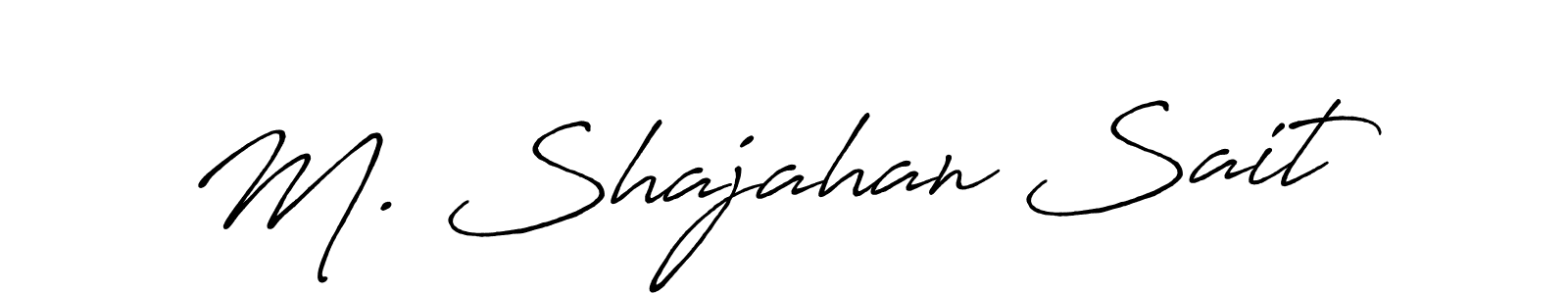 Make a beautiful signature design for name M. Shajahan Sait. With this signature (Antro_Vectra_Bolder) style, you can create a handwritten signature for free. M. Shajahan Sait signature style 7 images and pictures png