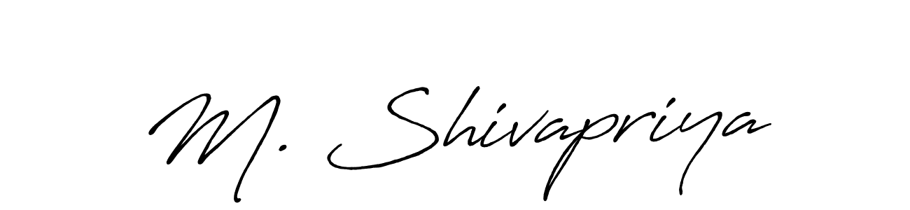 The best way (Antro_Vectra_Bolder) to make a short signature is to pick only two or three words in your name. The name M. Shivapriya include a total of six letters. For converting this name. M. Shivapriya signature style 7 images and pictures png