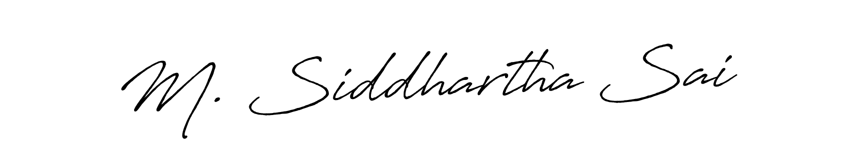 Use a signature maker to create a handwritten signature online. With this signature software, you can design (Antro_Vectra_Bolder) your own signature for name M. Siddhartha Sai. M. Siddhartha Sai signature style 7 images and pictures png