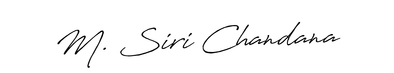 Use a signature maker to create a handwritten signature online. With this signature software, you can design (Antro_Vectra_Bolder) your own signature for name M. Siri Chandana. M. Siri Chandana signature style 7 images and pictures png