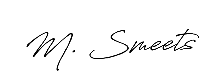 if you are searching for the best signature style for your name M. Smeets. so please give up your signature search. here we have designed multiple signature styles  using Antro_Vectra_Bolder. M. Smeets signature style 7 images and pictures png