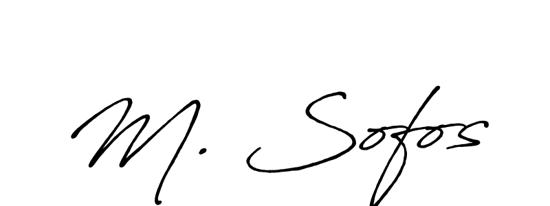 Design your own signature with our free online signature maker. With this signature software, you can create a handwritten (Antro_Vectra_Bolder) signature for name M. Sofos. M. Sofos signature style 7 images and pictures png