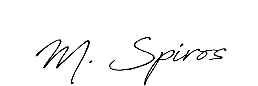 Design your own signature with our free online signature maker. With this signature software, you can create a handwritten (Antro_Vectra_Bolder) signature for name M. Spiros. M. Spiros signature style 7 images and pictures png