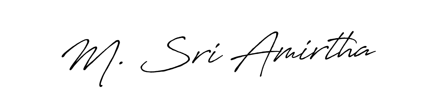 Once you've used our free online signature maker to create your best signature Antro_Vectra_Bolder style, it's time to enjoy all of the benefits that M. Sri Amirtha name signing documents. M. Sri Amirtha signature style 7 images and pictures png