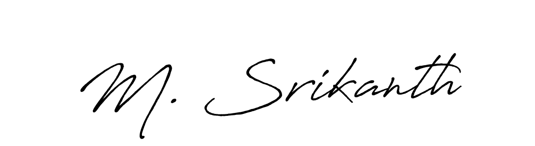 Antro_Vectra_Bolder is a professional signature style that is perfect for those who want to add a touch of class to their signature. It is also a great choice for those who want to make their signature more unique. Get M. Srikanth name to fancy signature for free. M. Srikanth signature style 7 images and pictures png