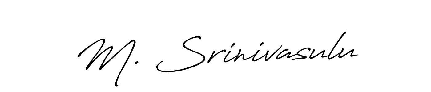 How to make M. Srinivasulu name signature. Use Antro_Vectra_Bolder style for creating short signs online. This is the latest handwritten sign. M. Srinivasulu signature style 7 images and pictures png