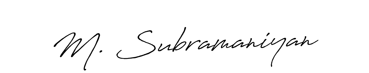 M. Subramaniyan stylish signature style. Best Handwritten Sign (Antro_Vectra_Bolder) for my name. Handwritten Signature Collection Ideas for my name M. Subramaniyan. M. Subramaniyan signature style 7 images and pictures png