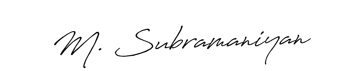 It looks lik you need a new signature style for name M. Subramaniyan. Design unique handwritten (Antro_Vectra_Bolder) signature with our free signature maker in just a few clicks. M. Subramaniyan signature style 7 images and pictures png
