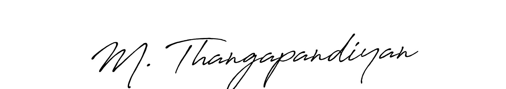 Also You can easily find your signature by using the search form. We will create M. Thangapandiyan name handwritten signature images for you free of cost using Antro_Vectra_Bolder sign style. M. Thangapandiyan signature style 7 images and pictures png