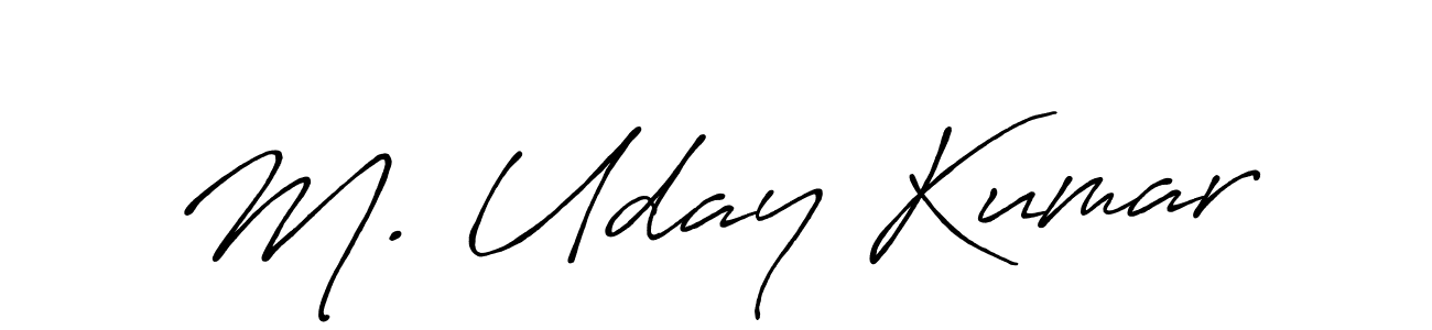 Also we have M. Uday Kumar name is the best signature style. Create professional handwritten signature collection using Antro_Vectra_Bolder autograph style. M. Uday Kumar signature style 7 images and pictures png