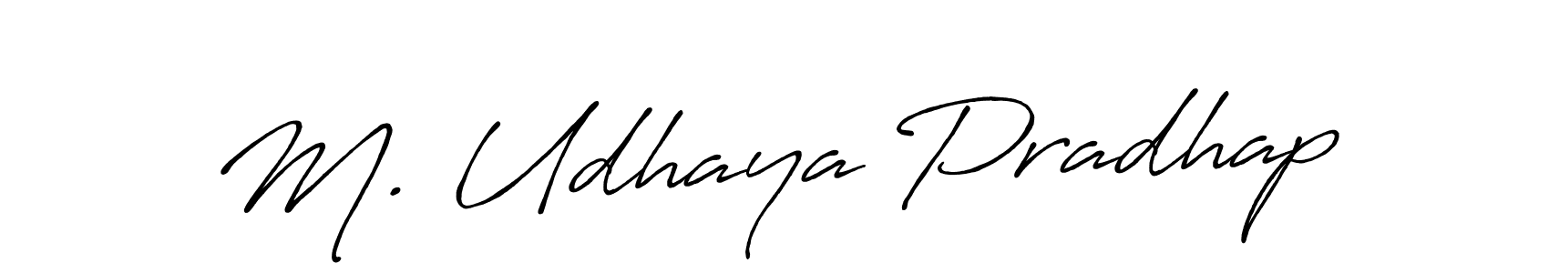 Design your own signature with our free online signature maker. With this signature software, you can create a handwritten (Antro_Vectra_Bolder) signature for name M. Udhaya Pradhap. M. Udhaya Pradhap signature style 7 images and pictures png