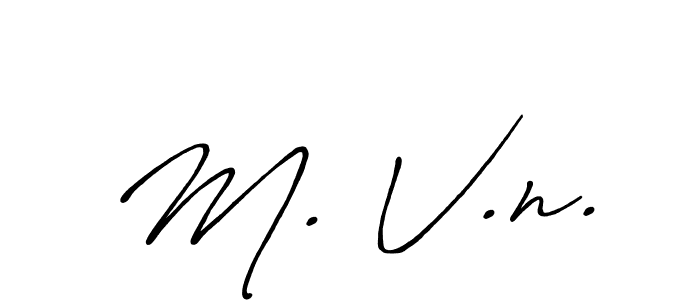 Similarly Antro_Vectra_Bolder is the best handwritten signature design. Signature creator online .You can use it as an online autograph creator for name M. V.n.. M. V.n. signature style 7 images and pictures png