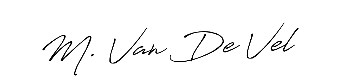 M. Van De Vel stylish signature style. Best Handwritten Sign (Antro_Vectra_Bolder) for my name. Handwritten Signature Collection Ideas for my name M. Van De Vel. M. Van De Vel signature style 7 images and pictures png